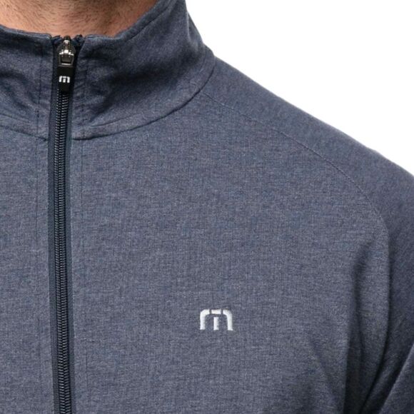 Travis Mathew Men's Zachary quarter zip Sz M In Blue Gray EUC - Picture 12 of 14